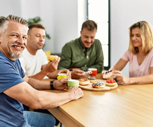 Group of people chatting