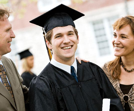 graduate with parents